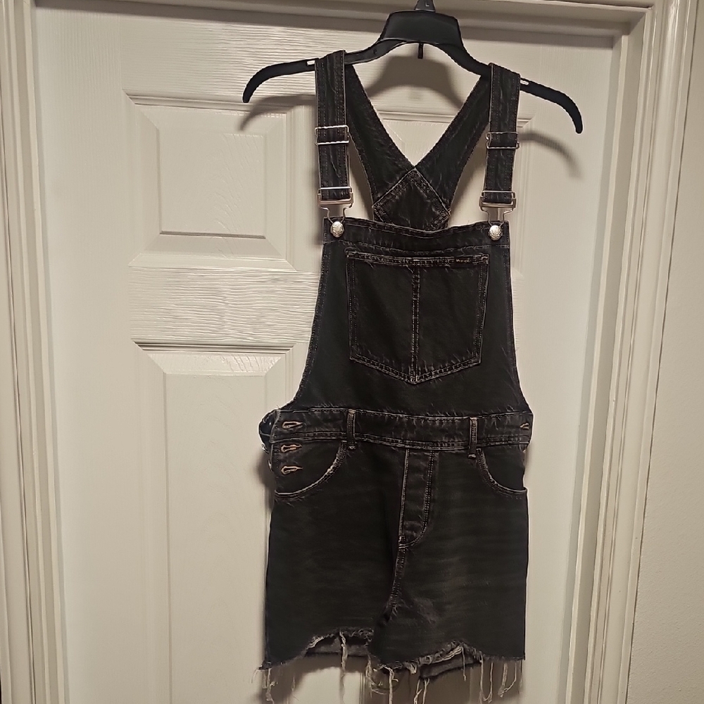 Black Denim Overalls